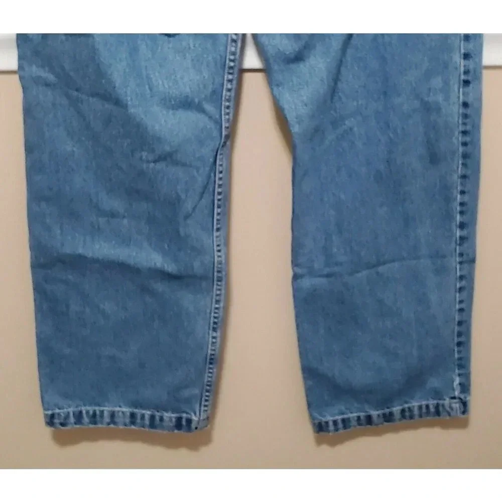 VTG U.S. Polo Assn Men Blue Relax Fit Loose Fit Logo Straight Jeans